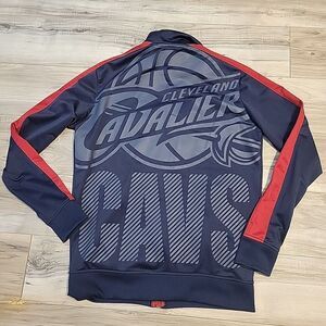 Cleveland‎ Caviar Jacket Adult Small Full Zip Track Blue Maroon Pockets